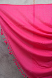 Pink Mul Cotton Saree-SRPMCS207