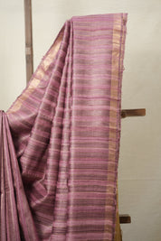 Pink Tussar Silk Saree - SRPTSS1683