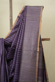 Royal Purple Tussar Silk Saree - SRRPTSS1881