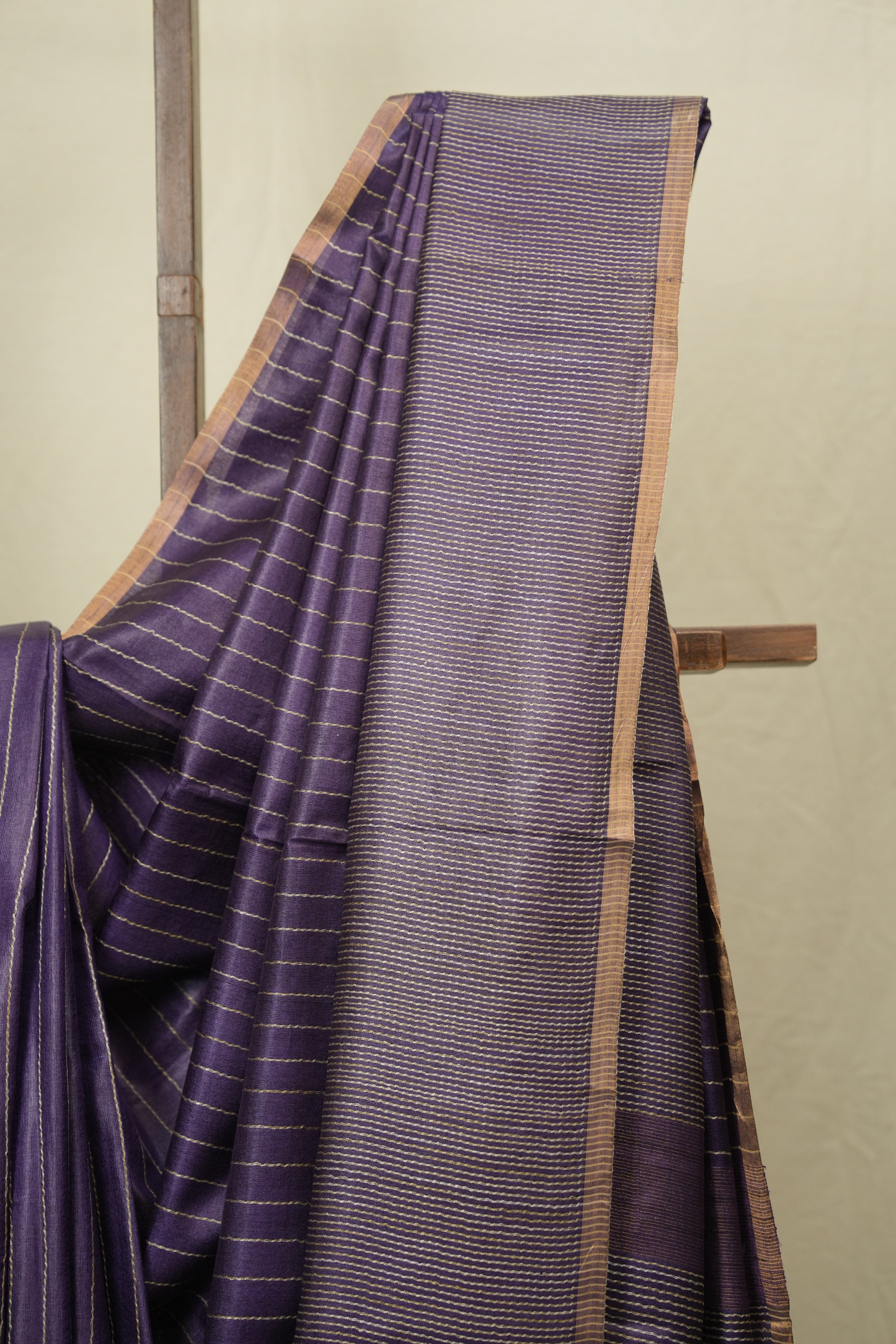 Royal Purple Tussar Silk Saree - SRRPTSS1881