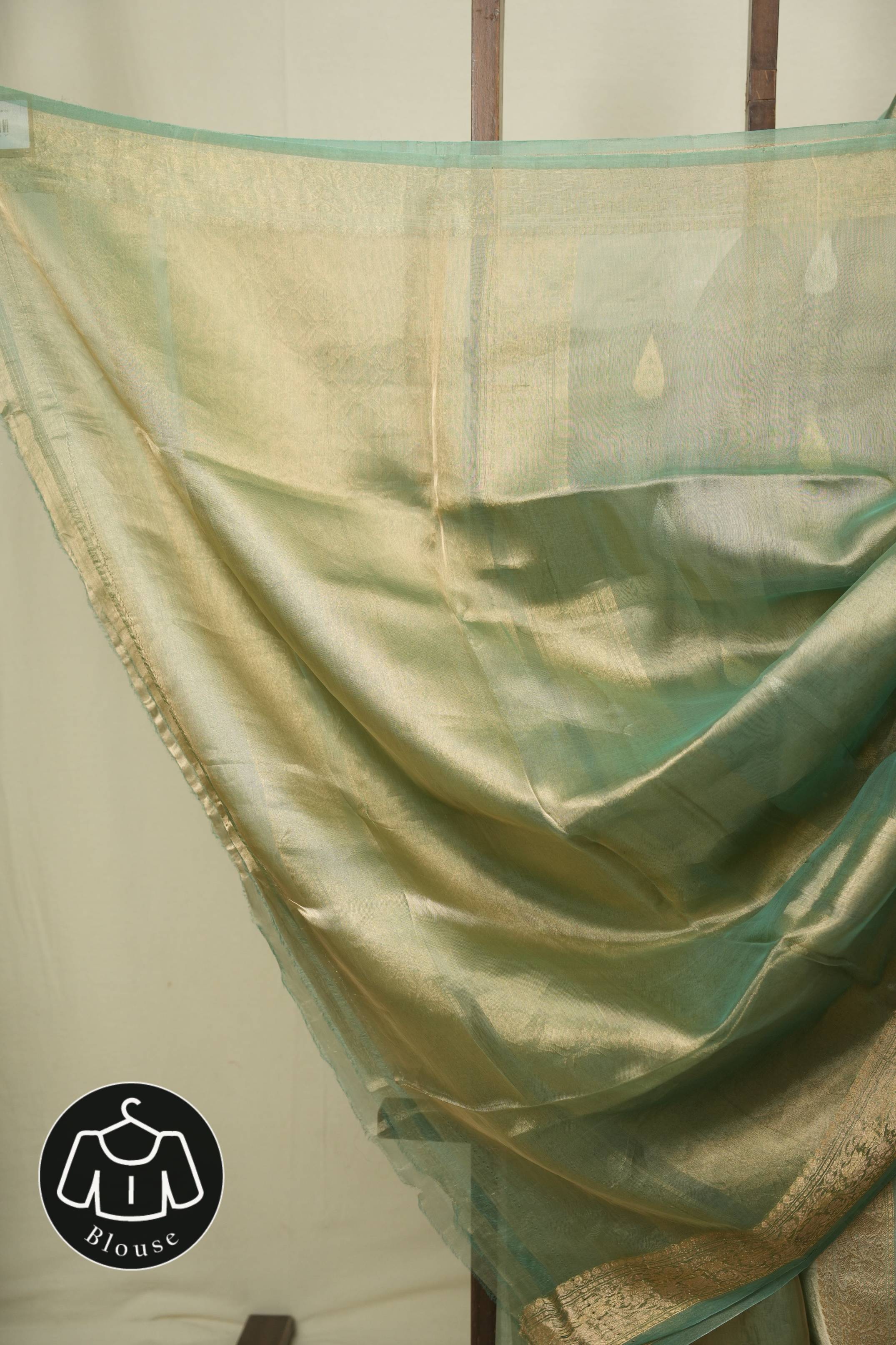 Mint Tissue Banarasi Silk Saree - SRMBSS94
