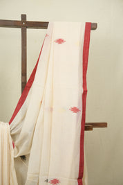 Cream Bengal Mul Cotton Saree - SRCBMCS094