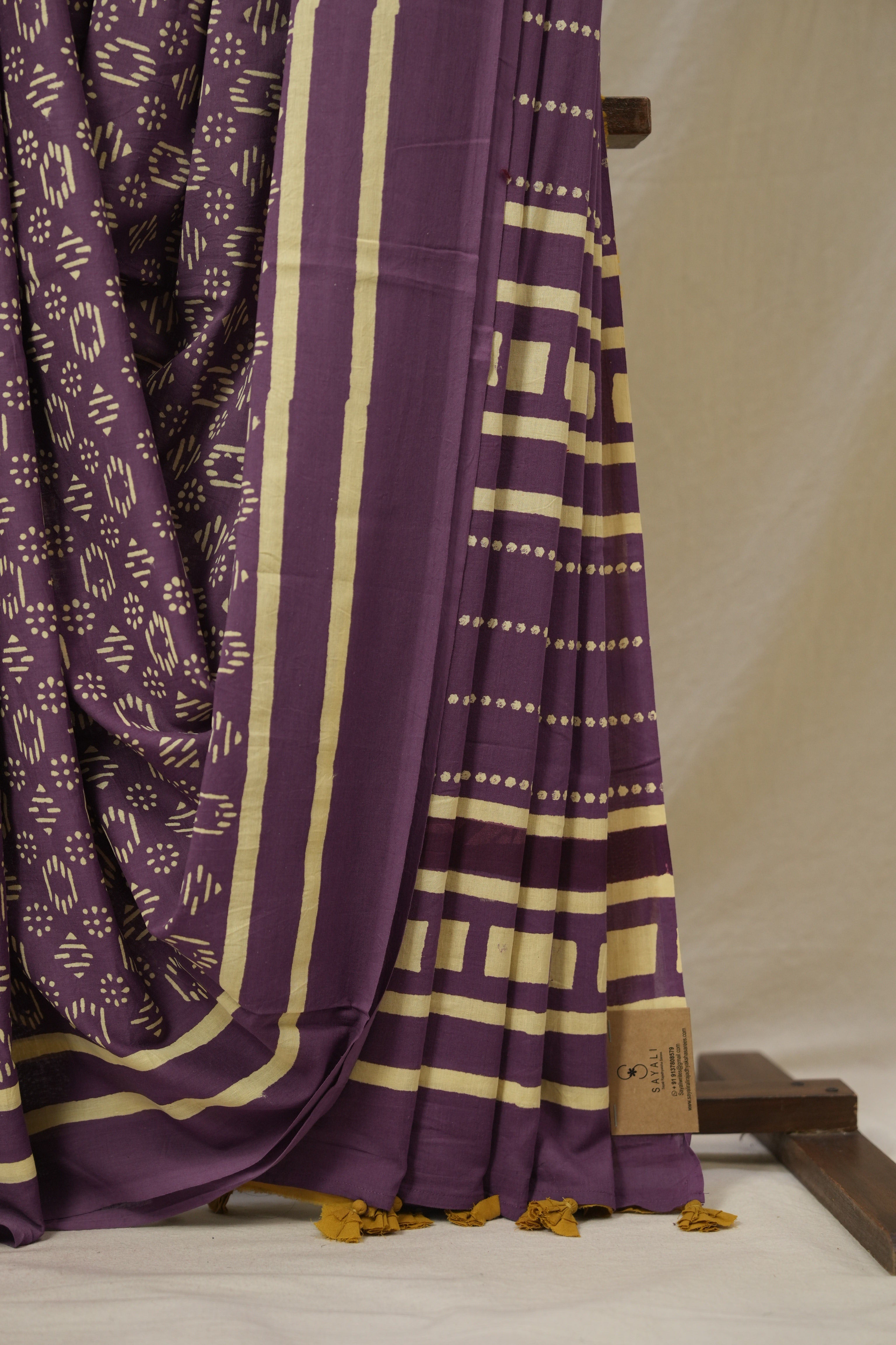 Purple HBP Cotton Saree - SRPCS3288
