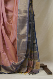 Dusty Pink Maheshwari Saree - SRDPMS1001