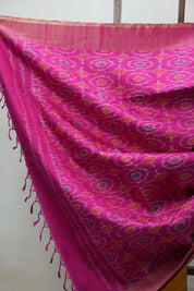Yellow Raw Silk Ikat Saree - SRYRSS767