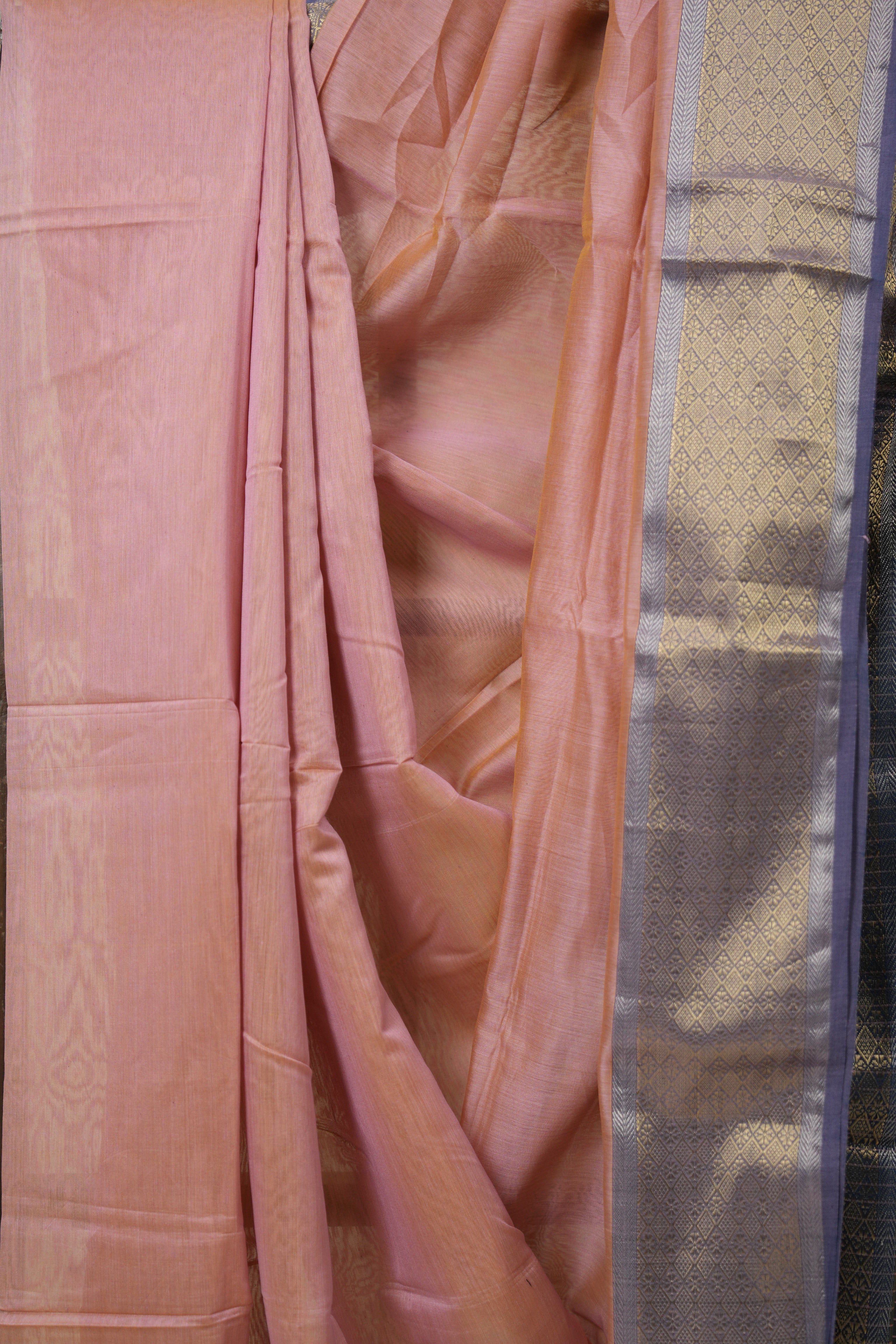 Dusty Pink Maheshwari Saree - SRDPMS1001