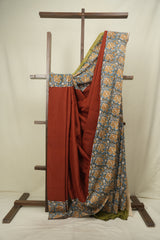 Red HBP Cotton Saree - SRRCS3743
