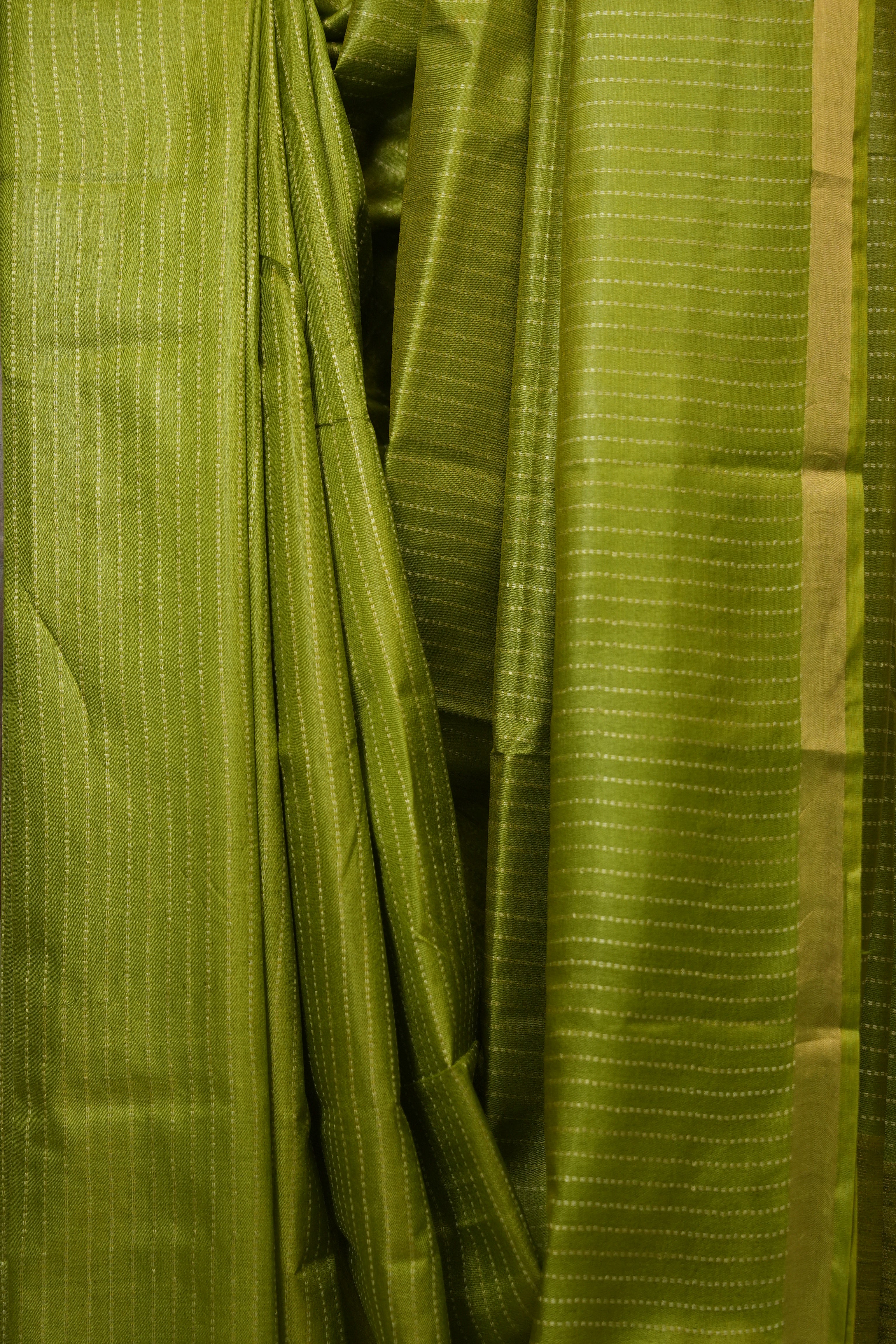 Green Tussar Silk Saree - SRGTSS1874