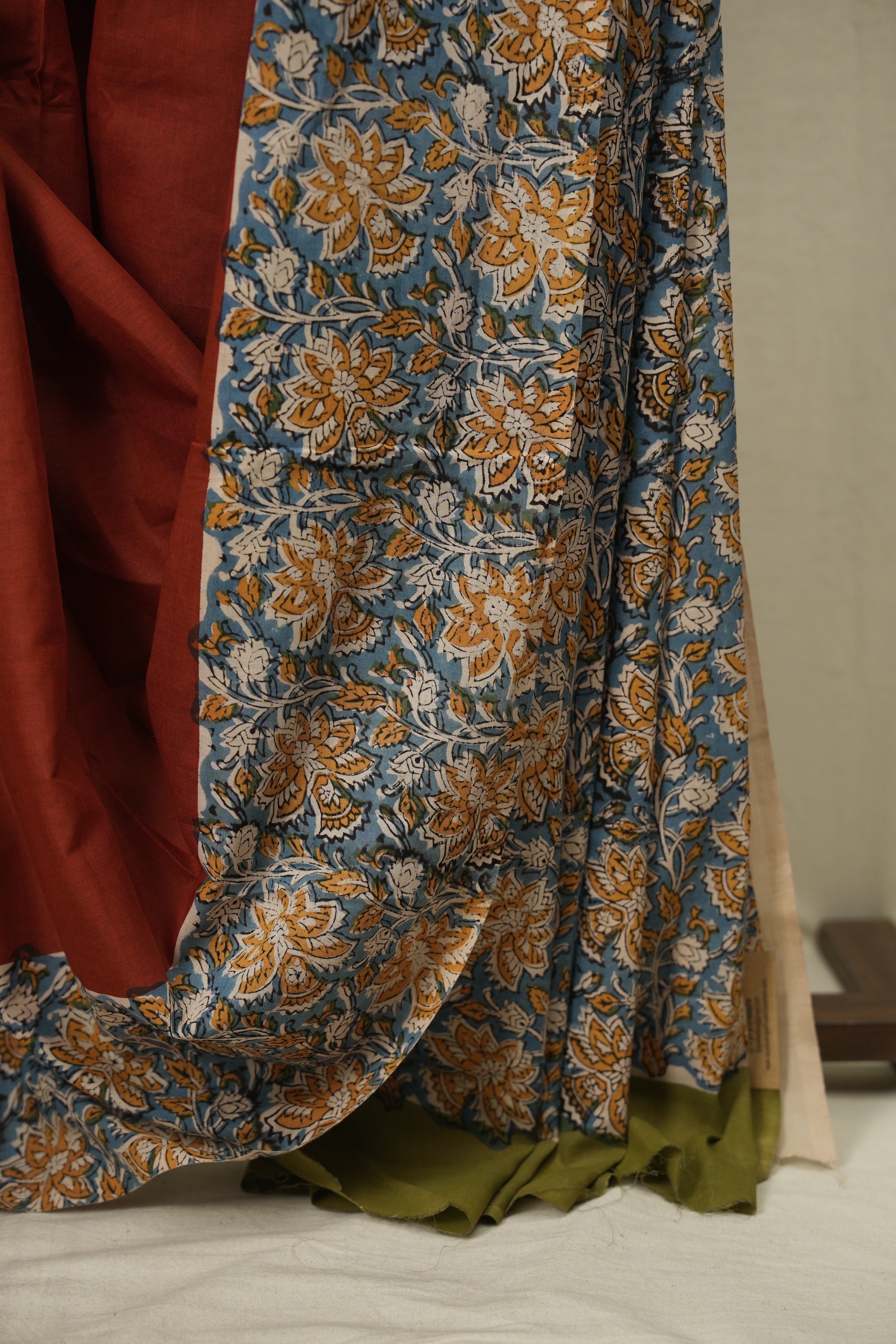 Red HBP Cotton Saree - SRRCS3743