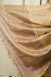 Mauve Tussar Silk Saree - SRMTSS1950