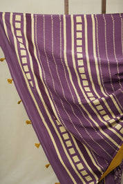 Purple HBP Cotton Saree - SRPCS3288