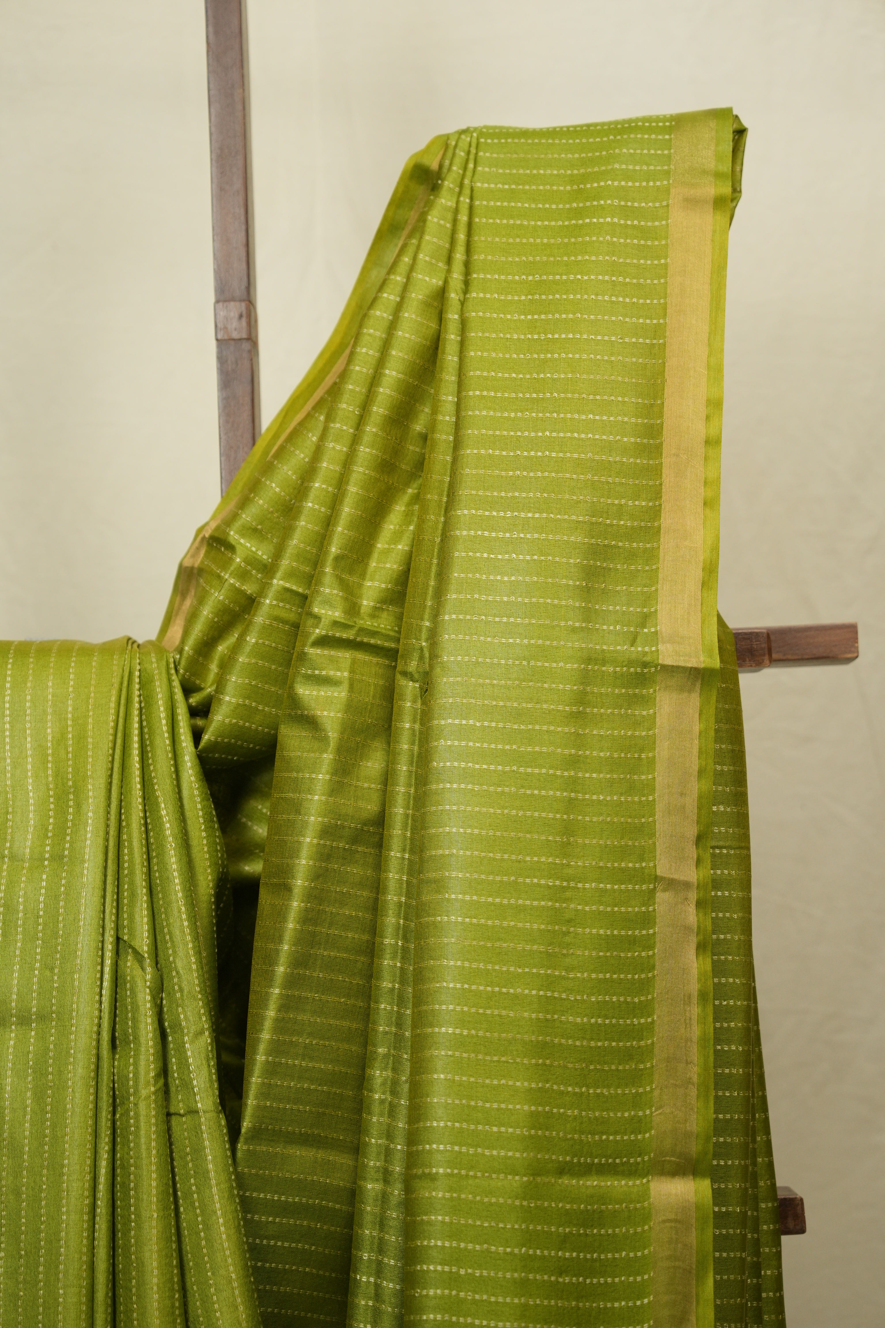 Green Tussar Silk Saree - SRGTSS1874