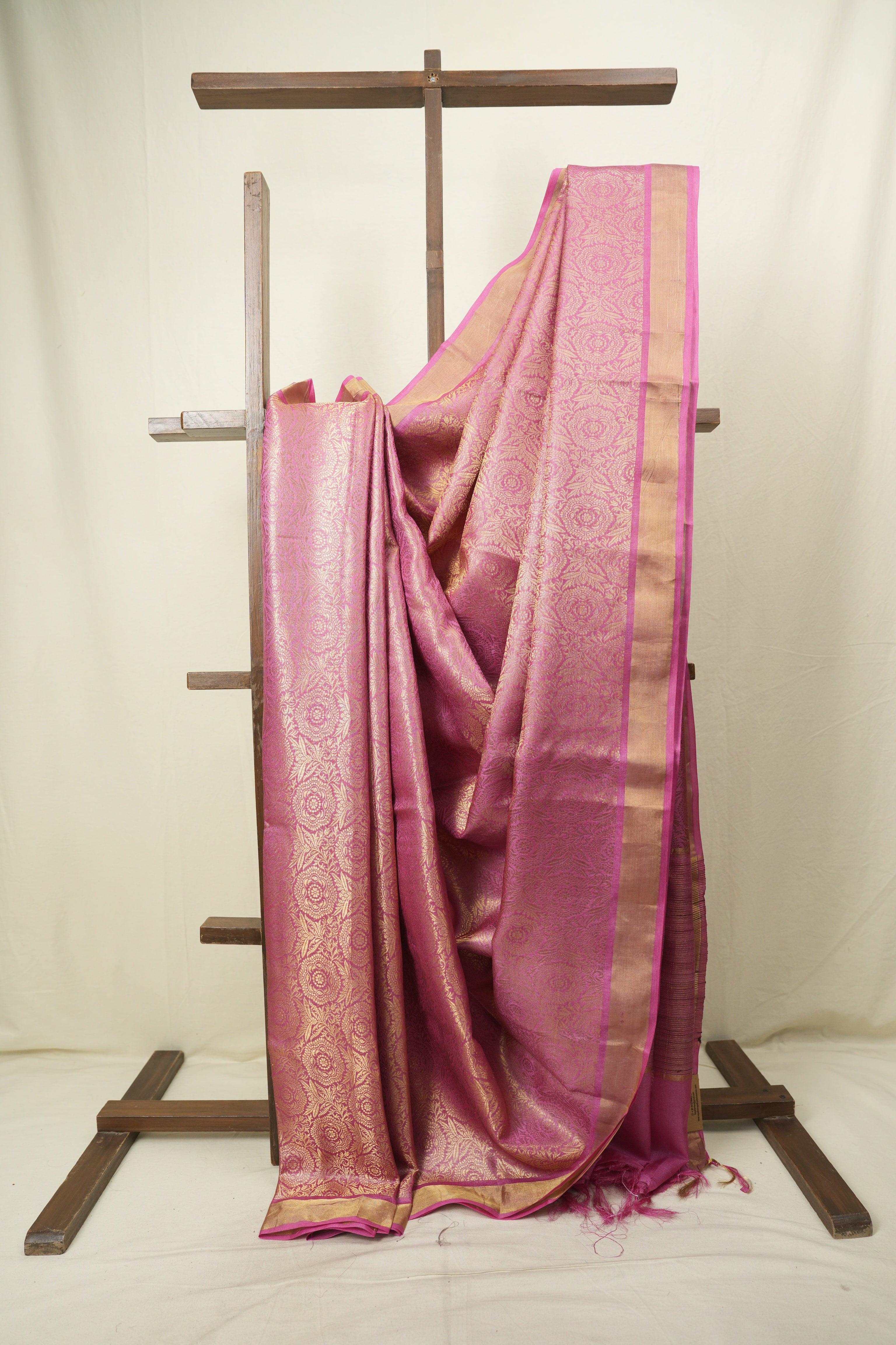 Pink Tussar Silk Saree - SRPTSS1949