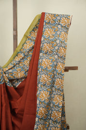 Red HBP Cotton Saree - SRRCS3743