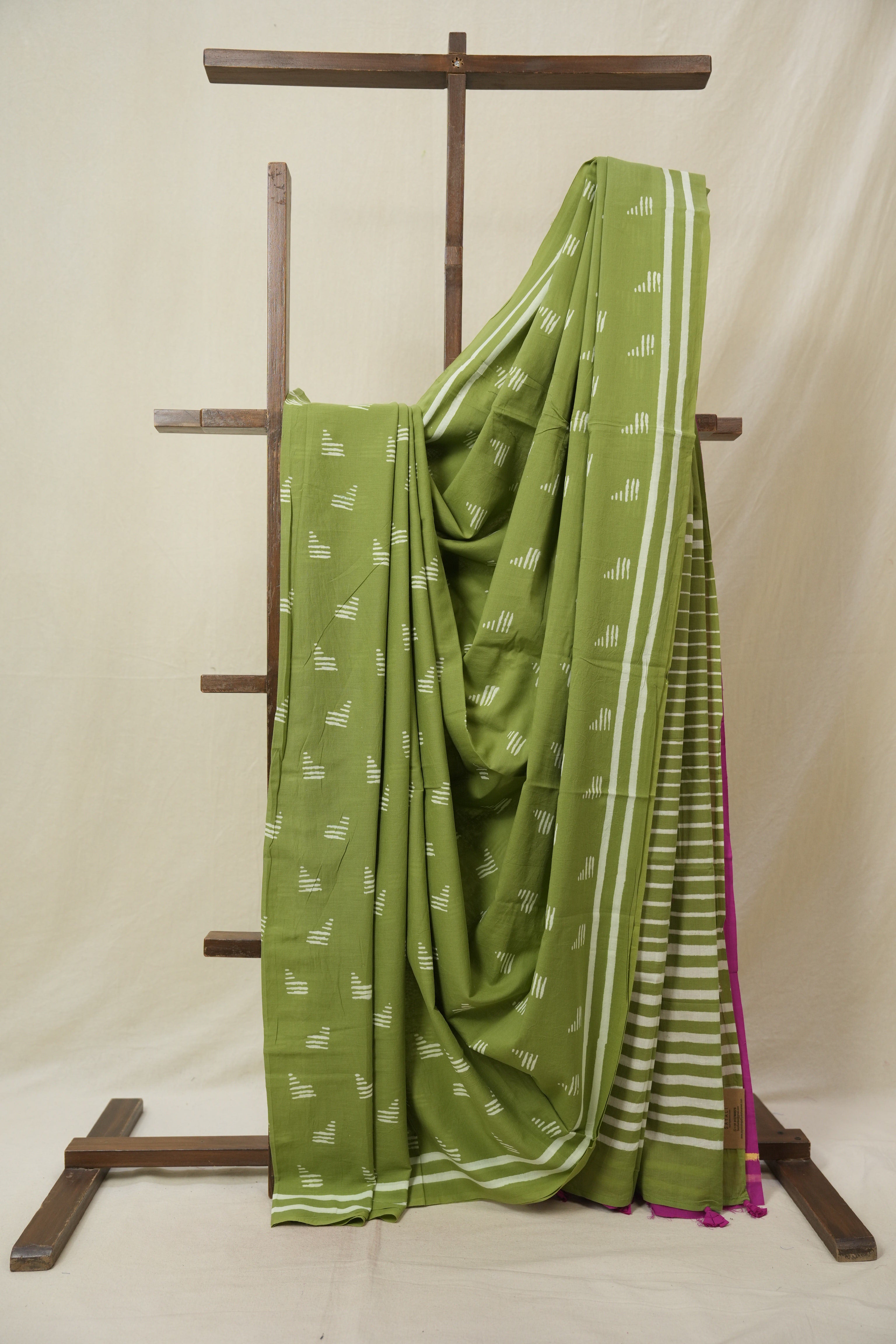 Light Green HBP Cotton Saree - SRLGCS3275