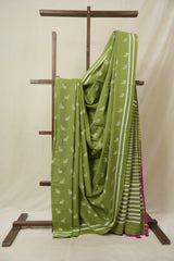 Light Green HBP Cotton Saree - SRLGCS3275