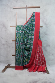 Green Pochampalli Cotton Ikat Saree - SRGPCIS50EX