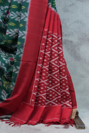 Green Pochampalli Cotton Ikat Saree - SRGPCIS50EX