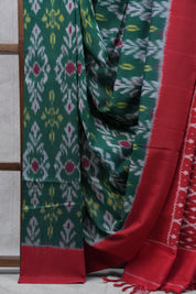 Green Pochampalli Cotton Ikat Saree - SRGPCIS50EX