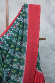 Green Pochampalli Cotton Ikat Saree - SRGPCIS50EX