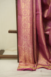 Pink Tussar Silk Saree - SRPTSS1949
