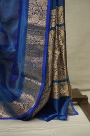 Peacock Blue Tissue Banarasi Silk Saree - SRPBTBSS95