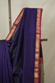 Violet Blue Maheshwari Saree - SRVBMS1028