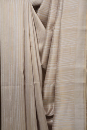 Ivory Raw Silk Saree - SRIRSS1024
