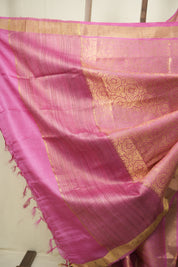Pink Tussar Silk Saree - SRPTSS1949