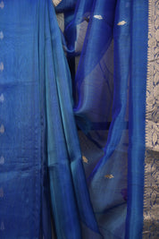 Peacock Blue Tissue Banarasi Silk Saree - SRPBTBSS95