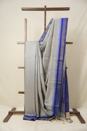 Light Grey Raw Silk Saree - SRLGRSS928