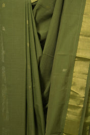 Mehendi Green Cotton Paithani Saree - SRMGCPS748