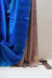 Blue Soft Silk Saree - SRBSSS251