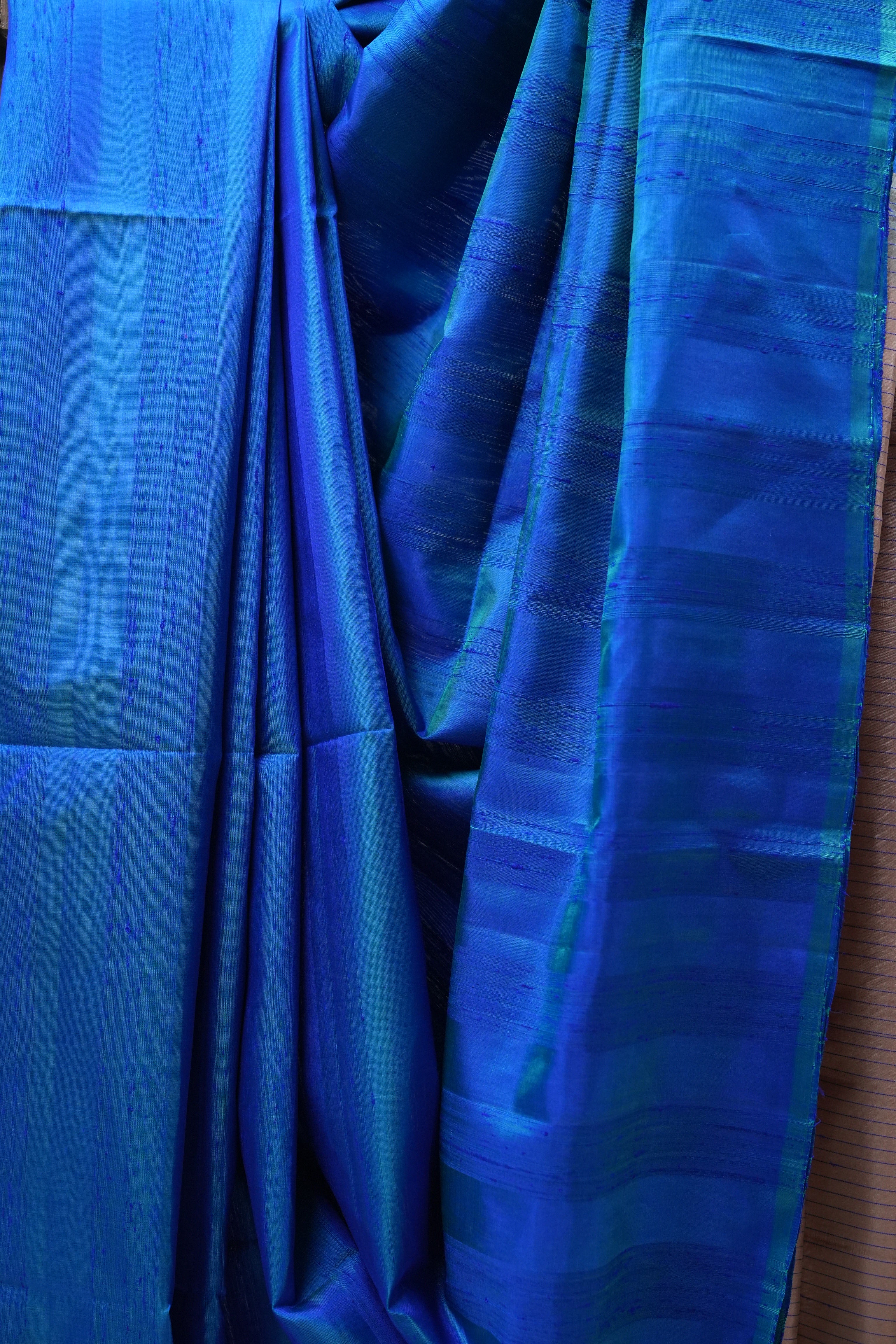 Blue Soft Silk Saree - SRBSSS251