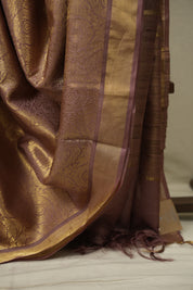 Dusty Pink Tussar Silk Saree - SRDPTSS1951
