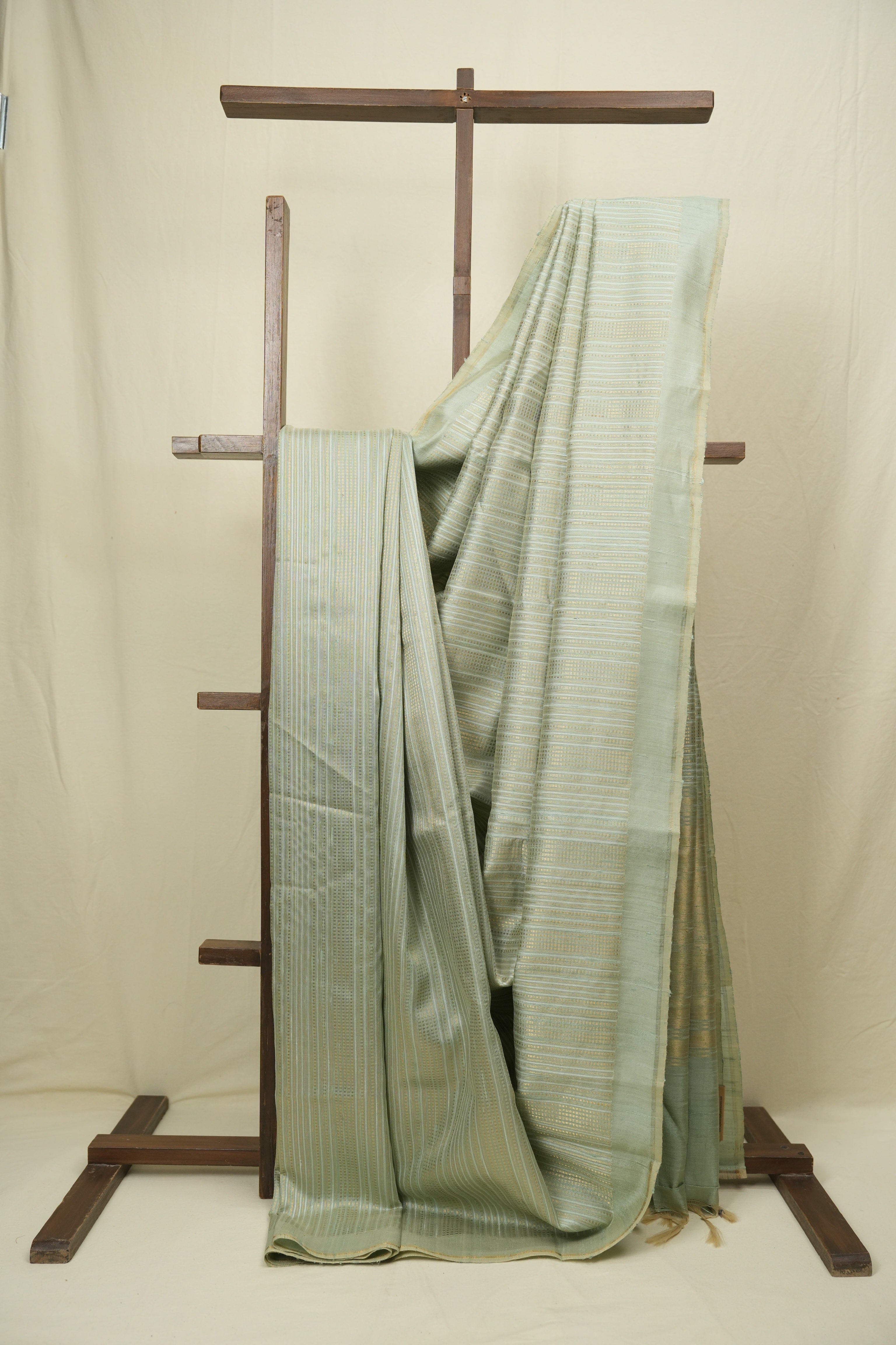 Mint Green Raw Silk Saree - SRMGRSS1023