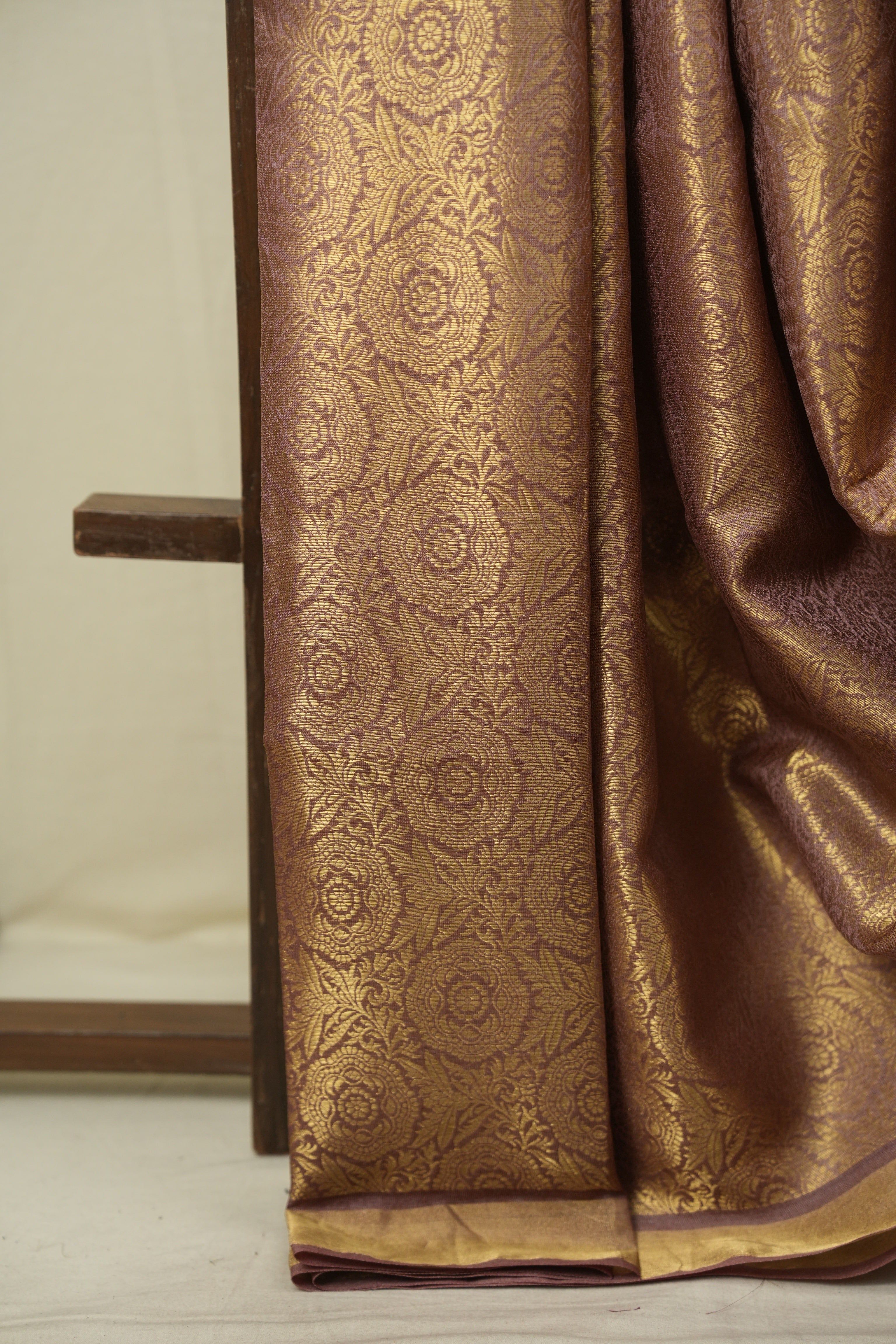 Dusty Pink Tussar Silk Saree - SRDPTSS1951