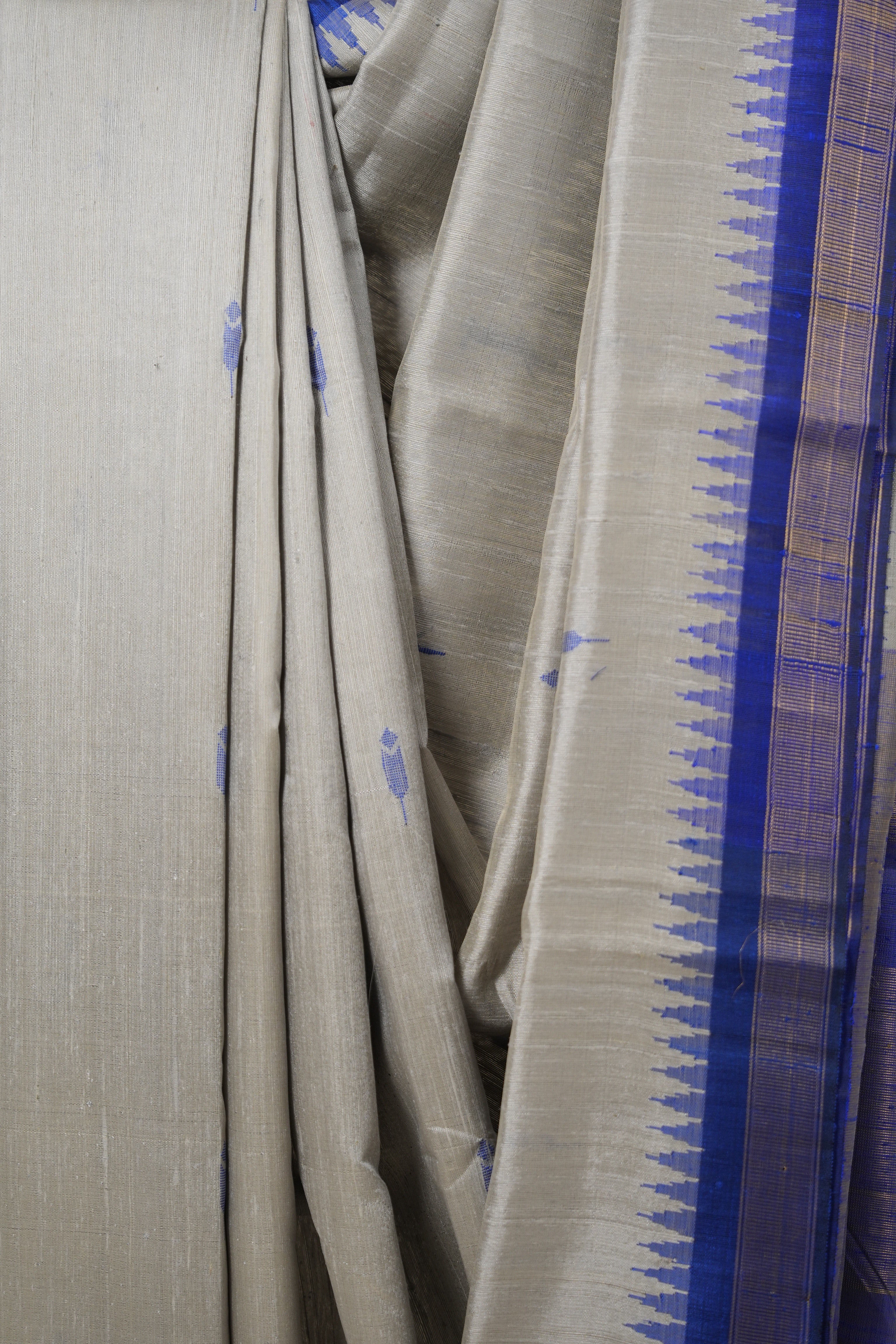 Light Grey Raw Silk Saree - SRLGRSS928