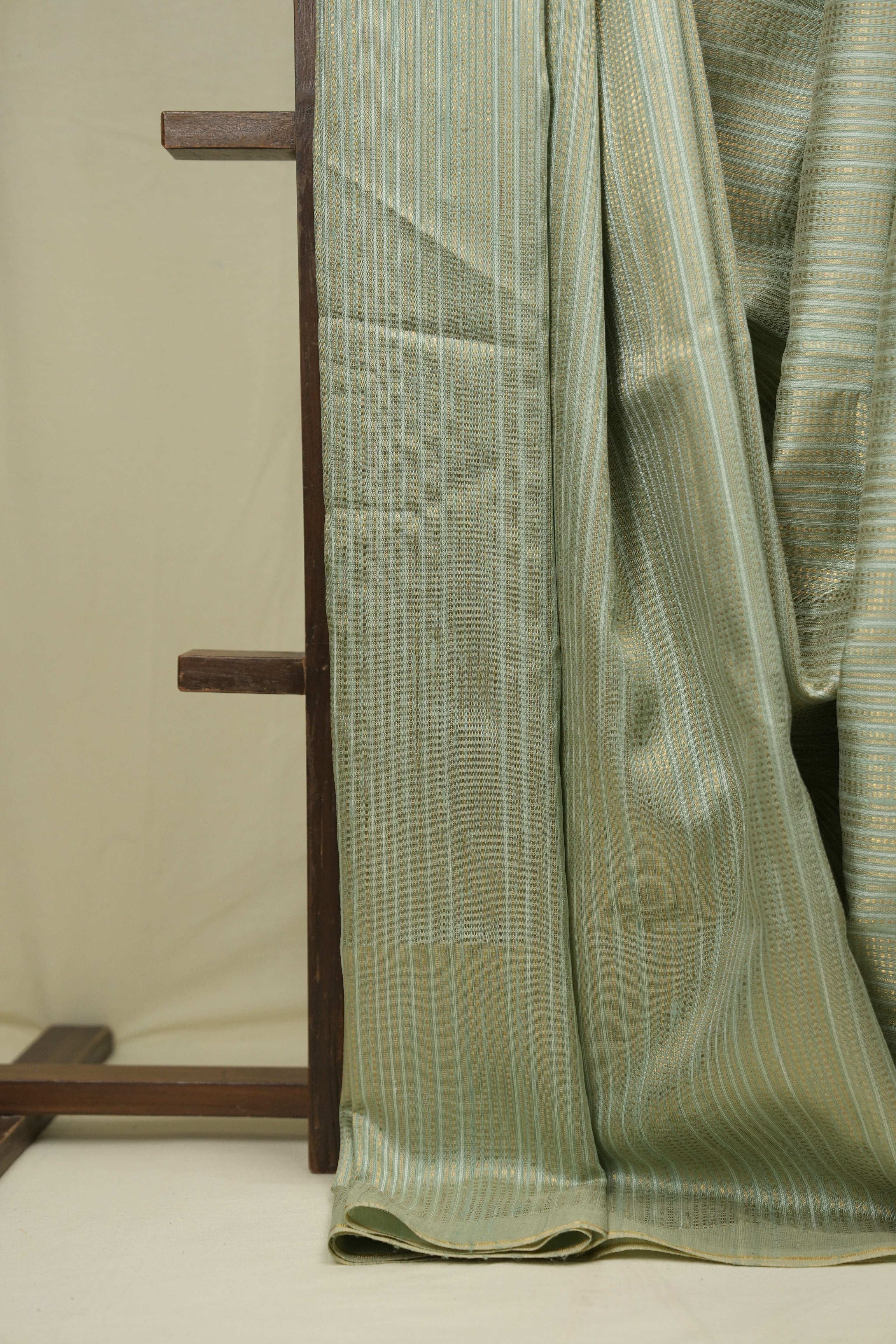 Mint Green Raw Silk Saree - SRMGRSS1023