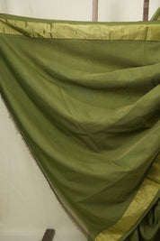 Mehendi Green Cotton Paithani Saree - SRMGCPS748