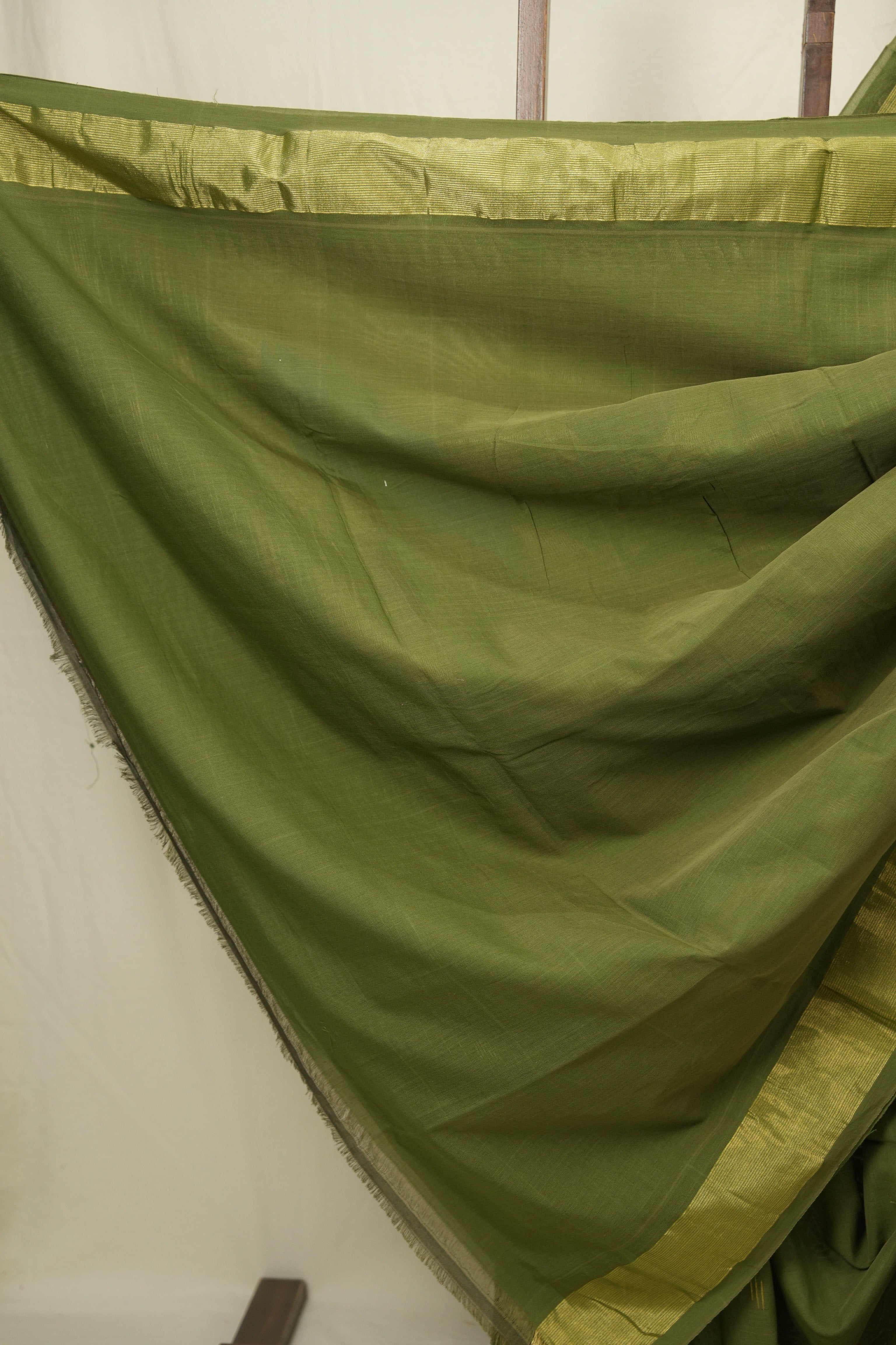 Mehendi Green Cotton Paithani Saree - SRMGCPS748