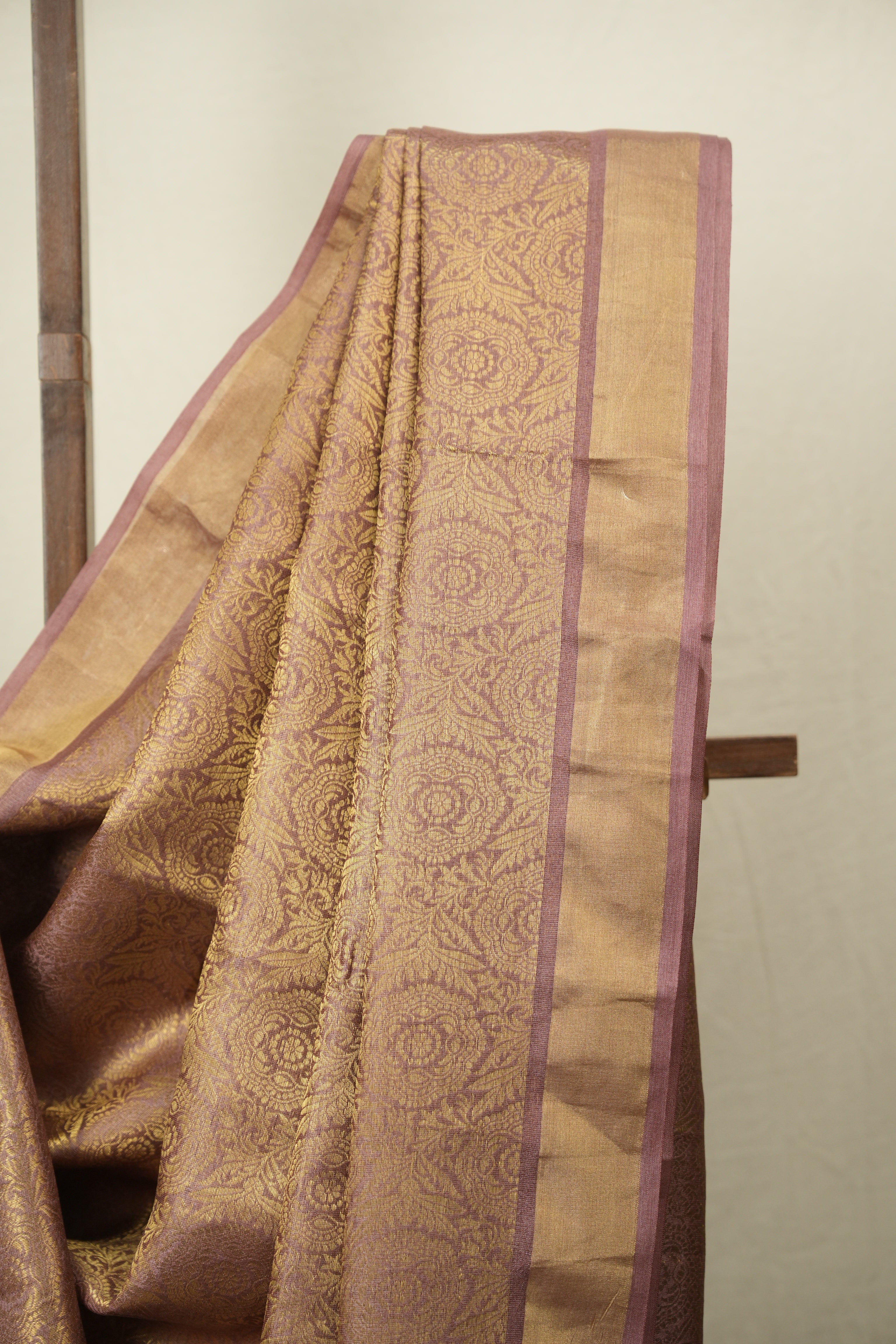 Dusty Pink Tussar Silk Saree - SRDPTSS1951