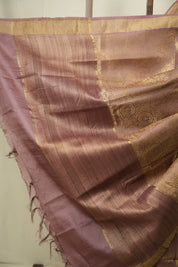 Dusty Pink Tussar Silk Saree - SRDPTSS1951