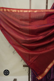 Purple Maheshwari Saree - SRPMS1027