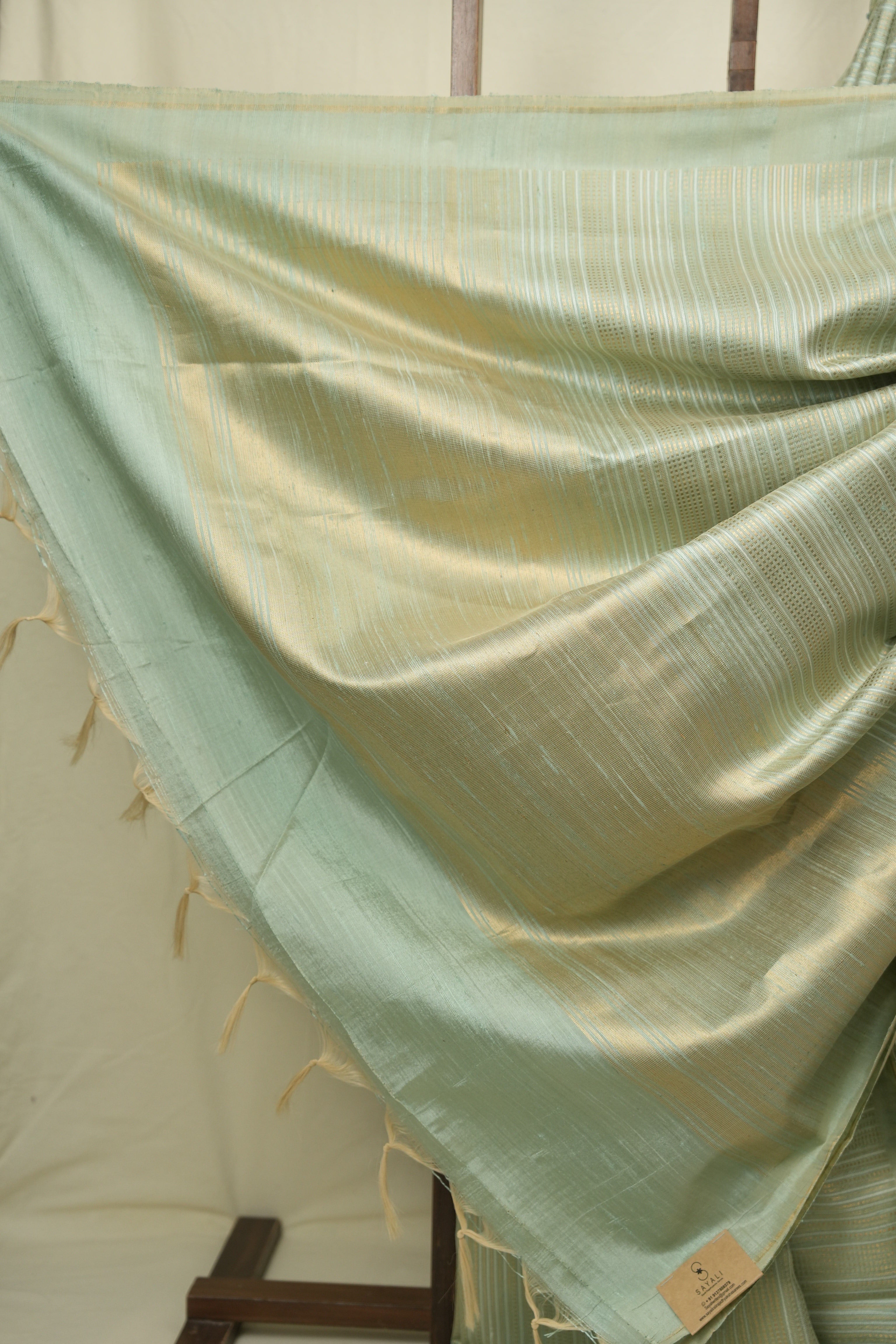 Mint Green Raw Silk Saree - SRMGRSS1023