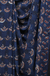 Navy Blue HBP Cotton Saree - SRNBCS3621