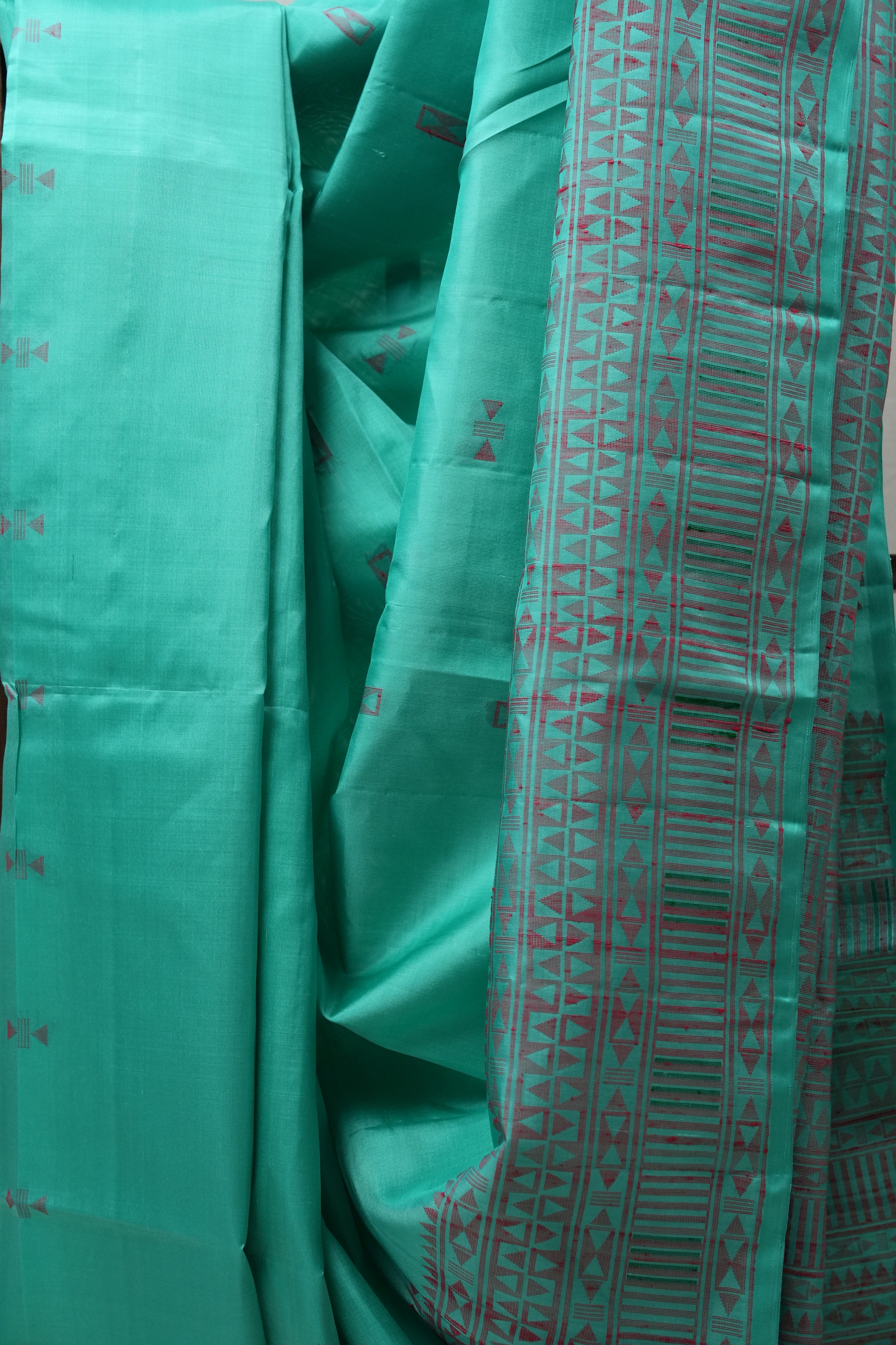Turquoise Soft Silk Saree - SRTSSS285