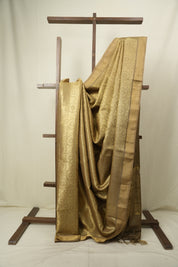 Khaki Tussar Silk Saree - SRKTSS1952