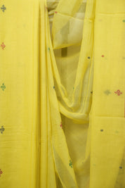Lemon Yellow Bengal Mul Cotton Saree - SRLYBMCS073