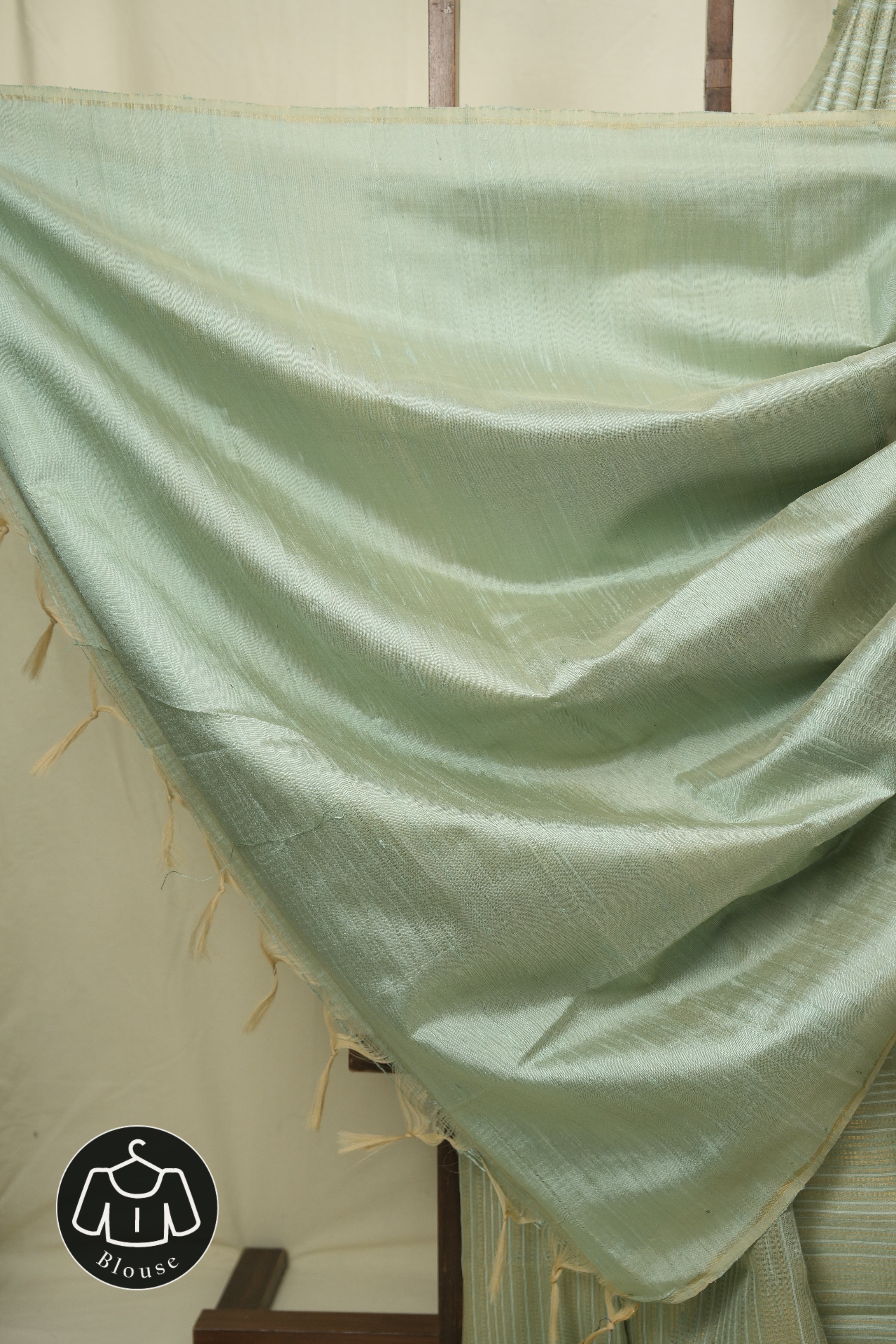 Mint Green Raw Silk Saree - SRMGRSS1023
